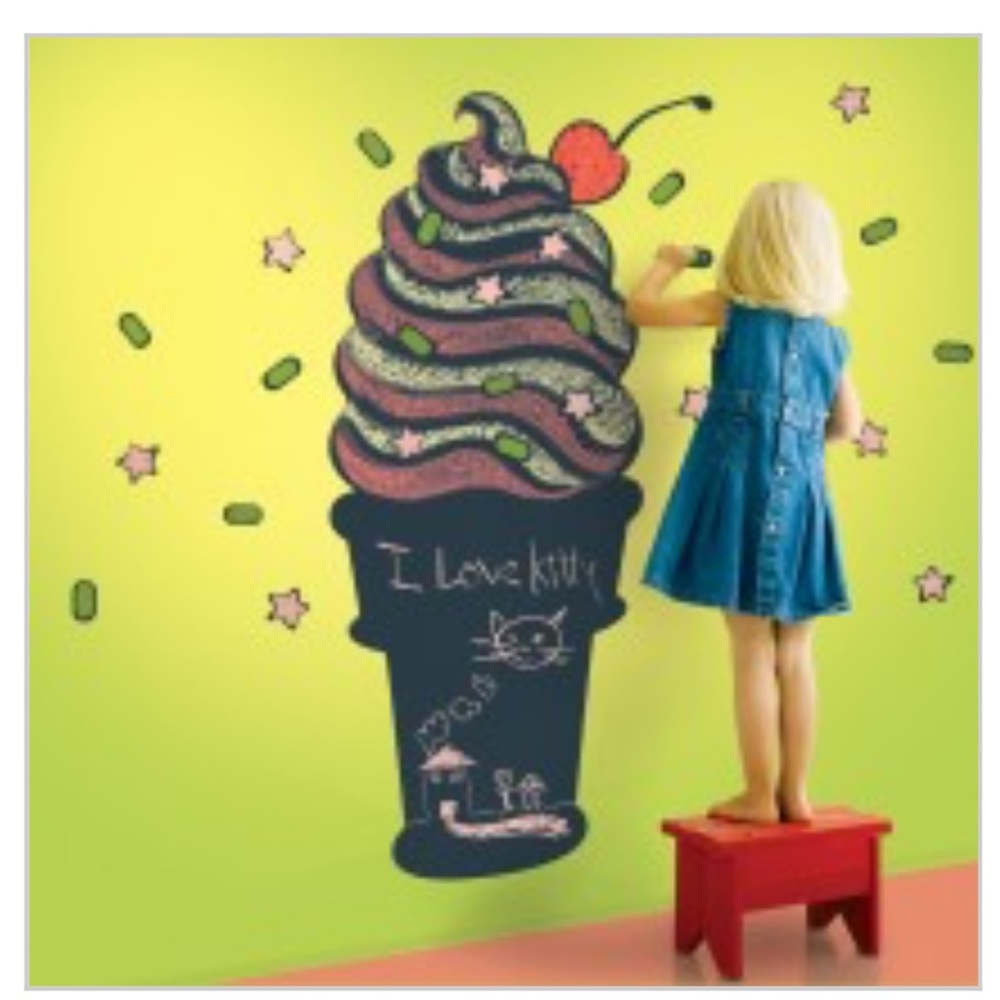NWT Ice Cream Chalkboard Wall Decal